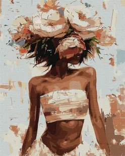 Картина за номерами - Квітковий капелюшок ©victoria_art___