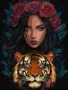 Painting by numbers - A predatory look with extra metallic paints ©art_selena_ua