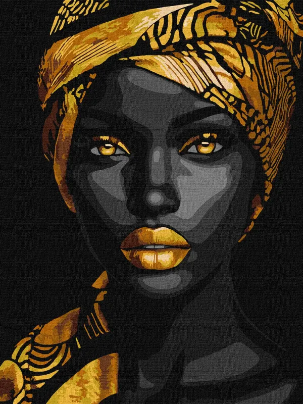 Painting by numbers - Golden elegance with extra metallic paints ©art_selena_ua