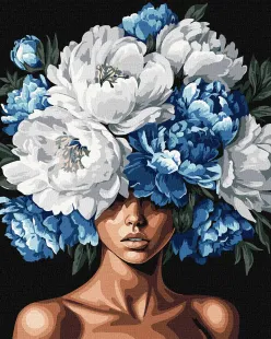 Картина по номерам - Цветущая мысль с красками металлик extra ©victoria_art___