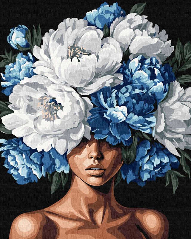 Картина по номерам - Цветущая мысль с красками металлик extra ©victoria_art___