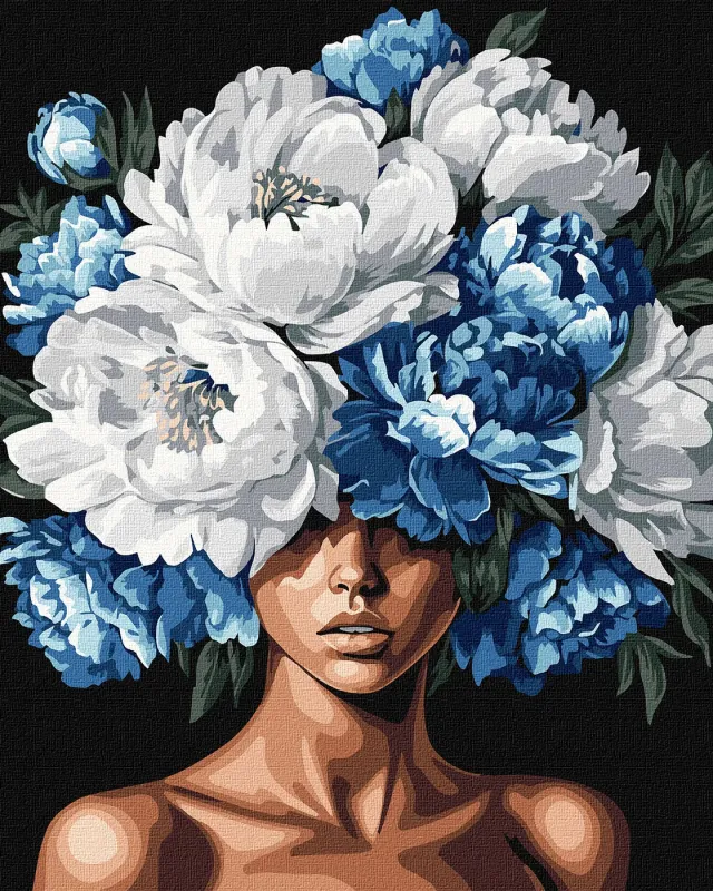 Картина по номерам - Цветущая мысль с красками металлик extra ©victoria_art___