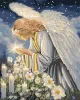 Painting by numbers - Angel's prayer with metallic paints ©art_selena_ua