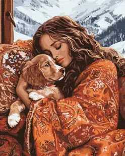 Картина за номерами - Обійми улюбленця ©art_selena_ua