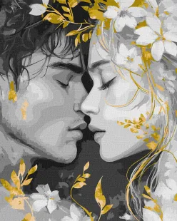 Картина за номерами - Погляд губами з фарбами металік extra ©art_selena_ua