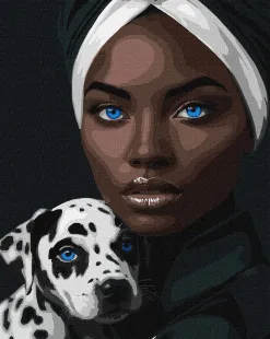 Картина за номерами - Блакитний погляд ©art_selena_ua