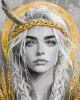 Painting by numbers - Spikelets in the hair with extra metallic paints ©art_selena_ua