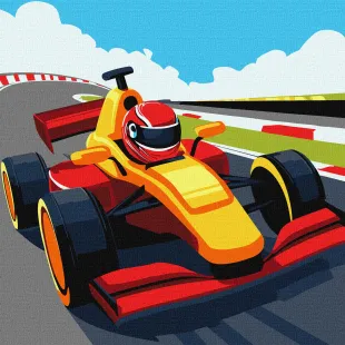 Painting by numbers - Colourful racing ©art_selena_ua