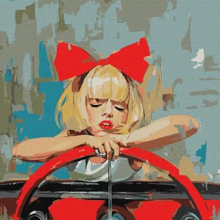 Painting by numbers - Cool girl ©Mariia Kotiuzhynska