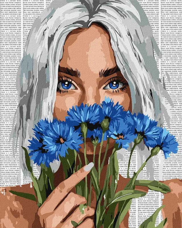 Картина по номерам - Красочная поэзия: Васильки ©art_selena_ua