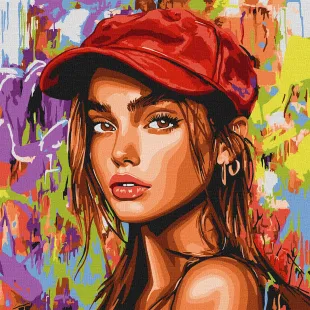Картина за номерами - Сучасна Червона шапочка ©art_selena_ua