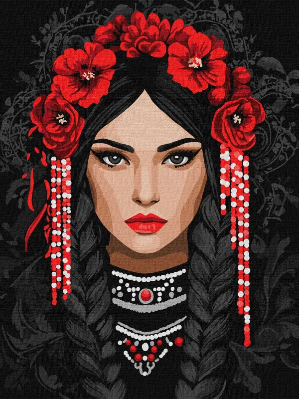 Painting by numbers - Unbreakable Ukrainian woman ©art_selena_ua