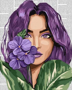 Картина за номерами - Барвиста поезія: Фіалки ©art_selena_ua