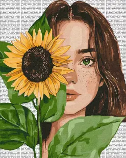 Картина за номерами - Барвиста поезія: Соняшник ©art_selena_ua