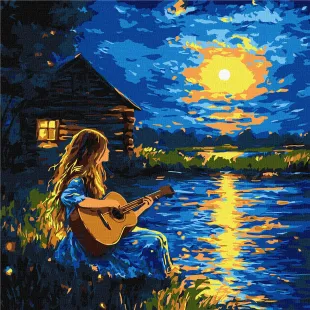 Картина за номерами - Звуки у темряві ©art_selena_ua