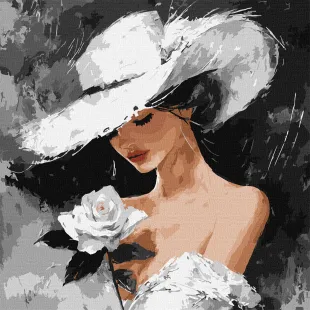 Painting by numbers - White rose ©art_selena_ua