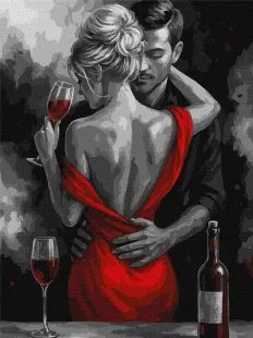 Картина за номерами - Червоне кохання ©art_selena_ua