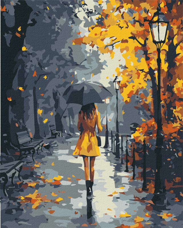 Картина по номерам - Под осенним ливнем ©art_selena_ua