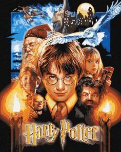 Картина по номерам - Harry Potter: Постер с красками металлик ©Warner Bros.