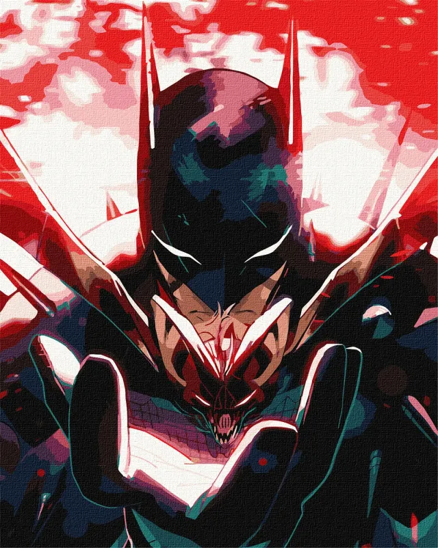 Painting by numbers - Batman: Dark Knight with metallic paints ©Warner Bros.