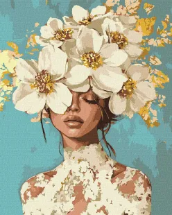 Картина за номерами - Квітучі мрії з фарбами металік ©art_selena_ua