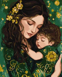 Картина за номерами - Тендітні обійми з фарбами металік ©art_selena_ua