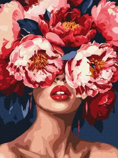 Картина за номерами - Погляд крізь квіти ©art_selena_ua