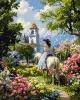 Painting by numbers - Horsewoman among the flowers ©art_selena_ua
