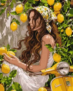 Картина по номерам - Девушка в лимонном саду ©art_selena_ua