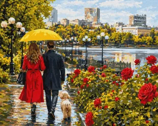 Картина за номерами - Прогулянка Донецьком ©art_selena_ua