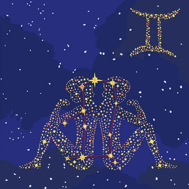 Painting by numbers - Star Sign Twins with Metallic Paint 