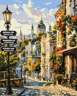 Картина за номерами - Затишні вулички Києва ©art_selena_ua