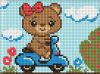 Diamond mosaic without frame - A cute little bear ©Mariia Davydova