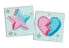 Diamond mosaic on a magnet - Star and broken heart, set of 2 pcs