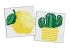Diamond mosaic on a magnet - Lemon and cactus, set of 2 pcs