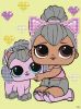 Diamond mosaic with partial filling - LOL Surprise! Kitty Queen With Kitty Kitty