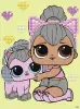 Diamond mosaic with partial filling - LOL Surprise! Kitty Queen With Kitty Kitty