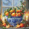 Diamond mosaic - Citrus fruits in a vase ©art_selena_ua