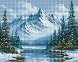 Алмазная мозаика - Морозное дыхание леса ©art_selena_ua