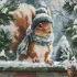 Diamond mosaic - Winter squirrel ©art_selena_ua