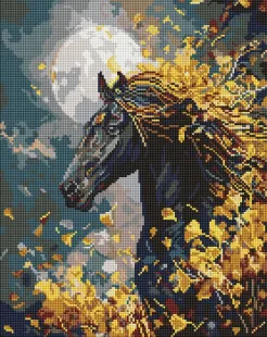 Алмазна мозаїка - Кінь і вітер ©art_selena_ua