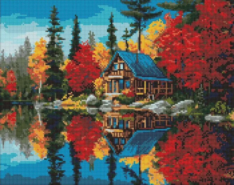 Алмазная мозаика - Краски над водой ©art_selena_ua