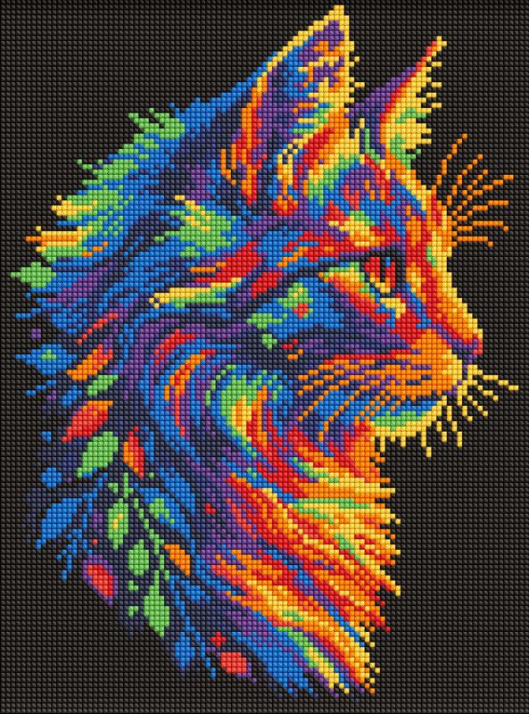 Алмазна мозаїка - Яскравий котик ©art_selena_ua