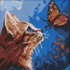 Diamond mosaic - Cat and butterfly ©art_selena_ua