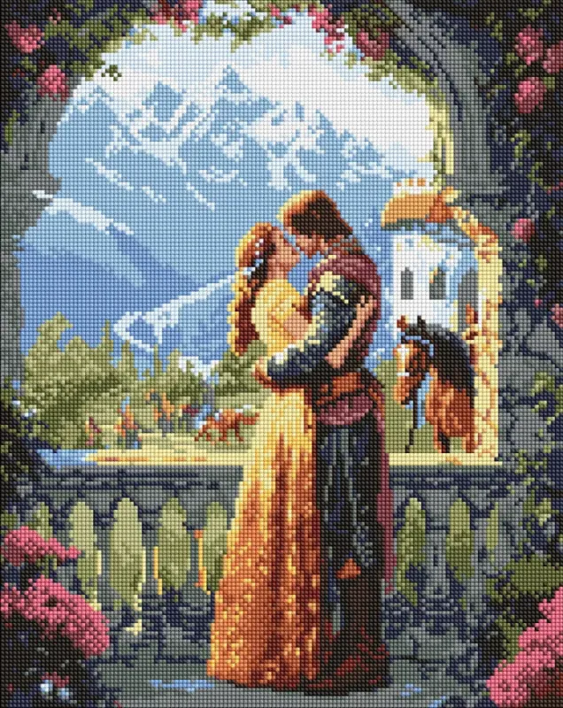 Diamond mosaic - A princess and a knight ©art_selena_ua