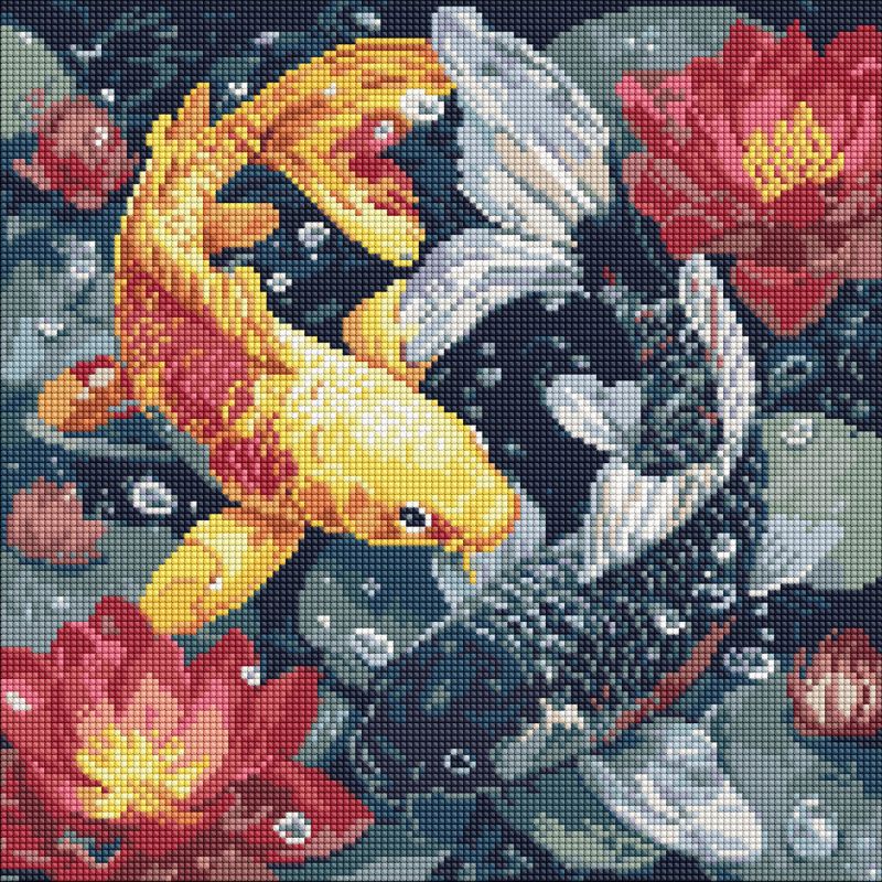 Алмазная мозаика - Жизнь кои ©art_selena_ua