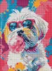 Diamond mosaic - A cheeky dog ​​in pink ©art_selena_ua