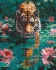 Diamond mosaic without frame - A tiger on the hunt ©art_selena_ua