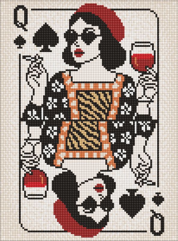Алмазна мозаїка - Карта королеви ©art_selena_ua
