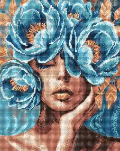 Алмазна мозаїка - Погляд блакитних квітів ©art_selena_ua